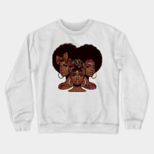 Afro Hair Sistas Crewneck Sweatshirt